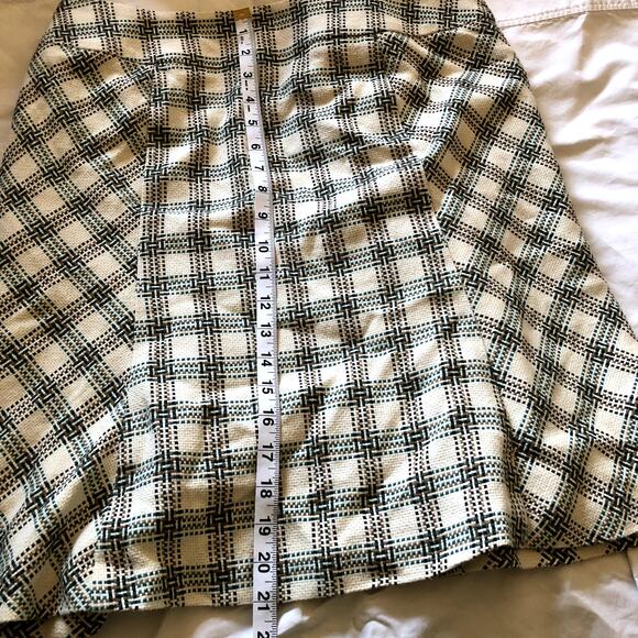 Ann Taylor Loft Basket Weave Plaid A-Line Skirt, Sz 10 - Picture 7 of 8